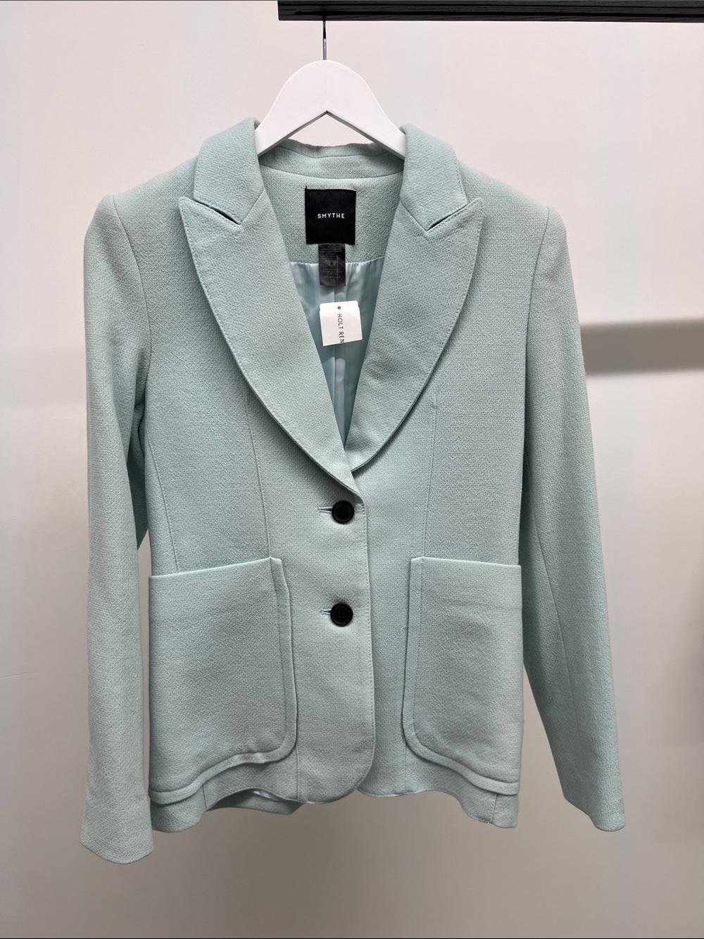 Smythe Pastel Mint Two-Button Blazer